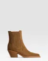 Paris Texas Solid Color Suede Ankle Boots In Brown
