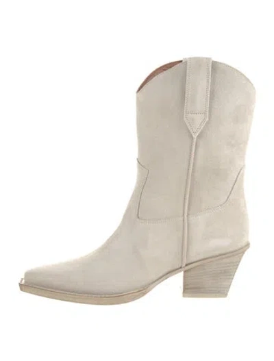 Pre-owned Paris Texas Suede Western Boots In Grey