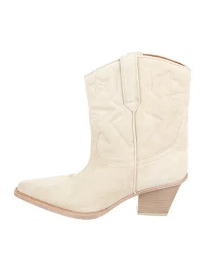 Pre-owned Paris Texas Suede Western Boots In Neutrals