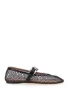 PARIS TEXAS PARIS TEXAS SVEVA' BLACK BALLET FLATS WITH MESH DESIGN