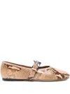 Paris Texas Sveva Snakeskin Buckle Ballet Flats