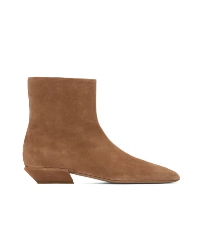 Paris Texas Tan Bettina Ankle Boots In Terracotta