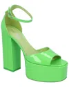 Paris Texas Tatiana Patent Leather Platform Sandals In Green
