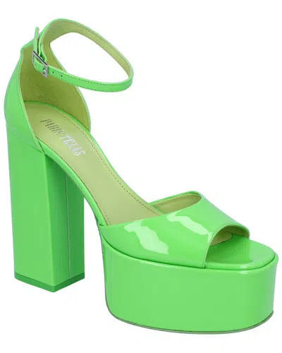 Paris Texas Tatiana Patent Leather Platform Sandals In Green