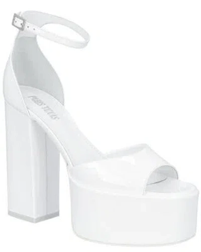 Pre-owned Paris Texas Tatiana Leather Sandal Women's In White