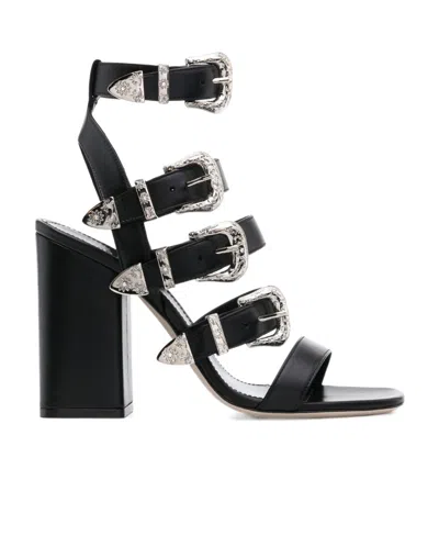 Paris Texas Tessa Western 115mm Sandals In Black