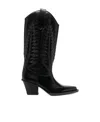 Paris Texas Woman Boot Black Size 7.5 Leather In Black