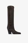 Paris Texas Texan Boots In Black Vintage-effect Leather. In Black