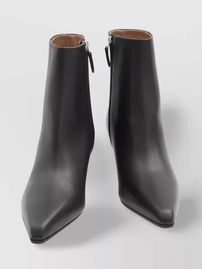 Paris Texas Texan Heel Leather Ankle Boots