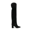 Paris Texas Ophelia High Heels Boots In Black Leather In Black