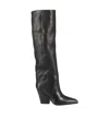 Paris Texas Black Texture-effect Leather Boots In Black