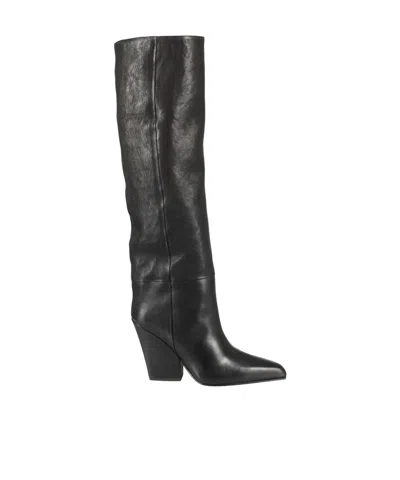 Paris Texas Thick-heeled Boots In Black