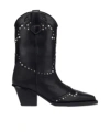 Paris Texas Thick Heeled Short Boots In Black