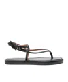 Paris Texas Thong Strap Sandals In Black