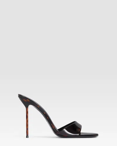 Paris Texas Tortoise Patent Leather Mule In Multi
