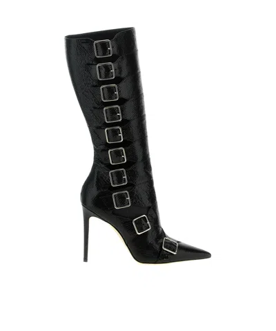 Paris Texas Tyra Pointed Toe Knee-high Boots In Black