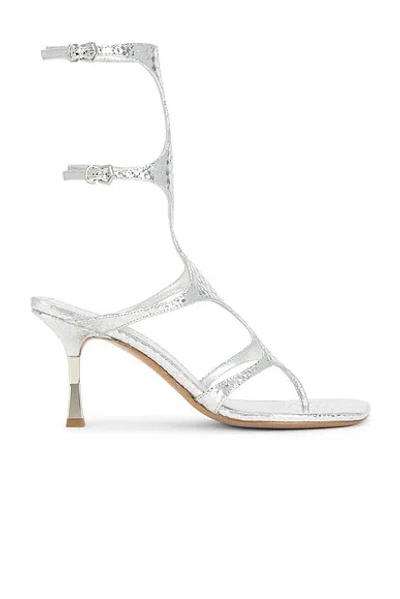 Paris Texas Uma 75 Sandal Heel In Silver