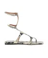 Paris Texas Uma Snakeskin-effect Sandals In Multicolor