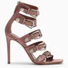 Paris Texas Ursula 105 High Sandal In Dark Pink Satin In Pink