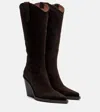 Paris Texas Vegas 100 Suede Cowboy Boots In Brown