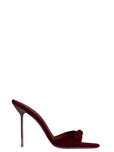Paris Texas Velvet Mules With Jewel Buckle In Multi