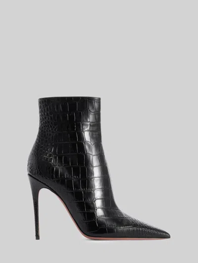 Paris Texas Vera 85 Charcoal Ankle Boots In Black