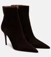 Paris Texas Vera 85 Suede Ankle Boots In Brown