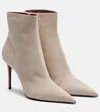 Paris Texas Vera 85 Suede Ankle Boots In Gray