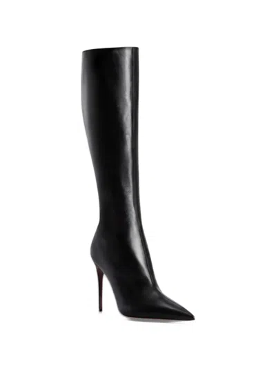 Paris Texas Vera Pointed-toe Knee-high Boots In Black