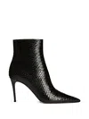 Paris Texas Vera 105 Snake-effect Leather Ankle Boots In Multi