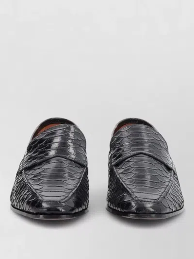 Paris Texas Vincent Leather Sole Square Toe Loafers In Black