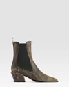 Paris Texas Vintage-effect Leather Ankle Boot In Multi