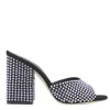 Paris Texas Violet Onyx Holly Anja Crystal-embellished Mules