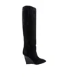 Paris Texas Wanda 96 Wedge Boots In Black