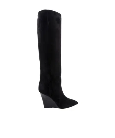 Paris Texas Wanda 96 Wedge Boots In Black