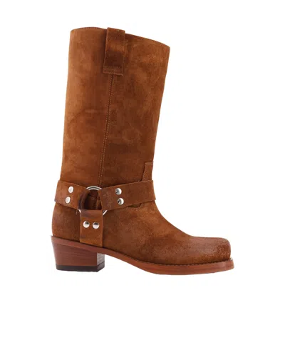 Paris Texas Waxed Suede Mid-calf Boots With Squared Toe