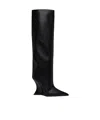 Paris Texas Wedge Heel Boots In Black