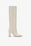 Paris Texas White Croc-effect Leather Boots In White