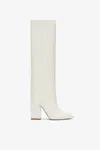Paris Texas White Croc-effect Leather Boots In White