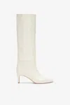 Paris Texas White Croc-effect Leather Heel 60 Boots In White