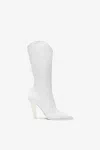 Paris Texas White Leather Boot In White