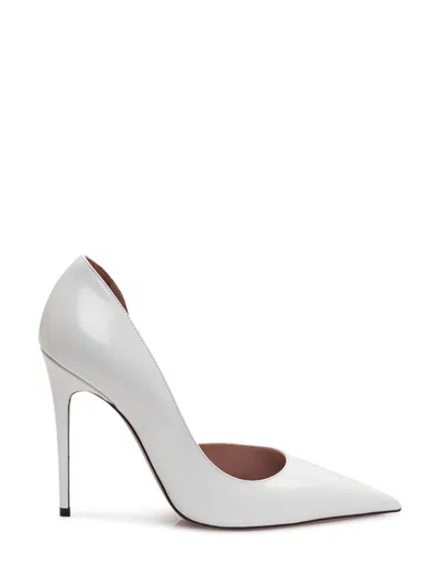 Paris Texas White Leather Pumps In Purple