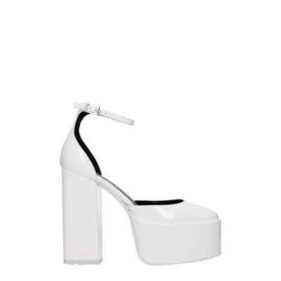 Paris Texas White Leather Sandal