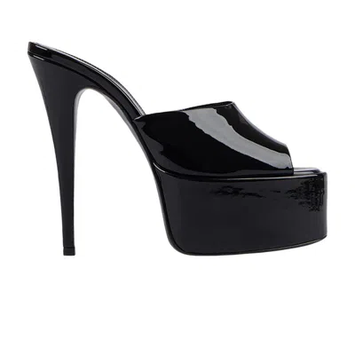 Pre-owned Paris Texas Wmns Marina Platform Mule 'black' | Women's Size 7.5