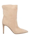 Paris Texas High Heels Ankle Boots In Beige