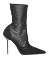 Paris Texas Woman Ankle Boots Black Size 6.5 Textile Fibers In Black