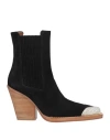 Paris Texas Dallas Suede Chelsea Western Booties In Black