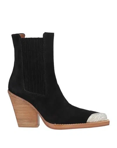 Paris Texas Woman Ankle Boots Black Size 8 Leather