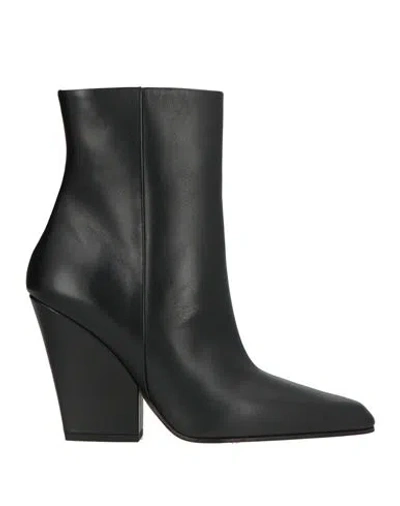 Paris Texas Woman Ankle Boots Black Size 8.5 Calfskin