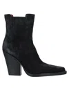 Paris Texas Woman Ankle Boots Black Size 9.5 Calfskin